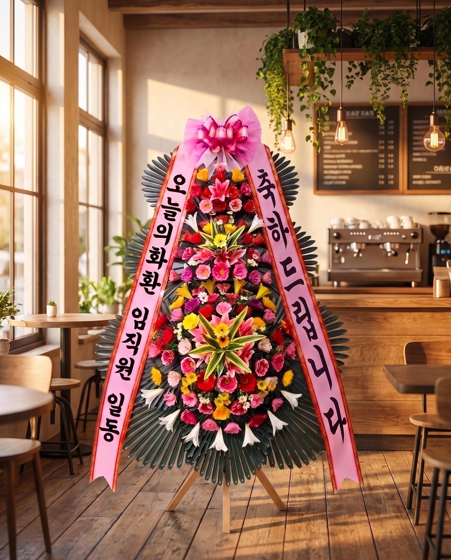축하 3단화환 실속 상세 이미지 3