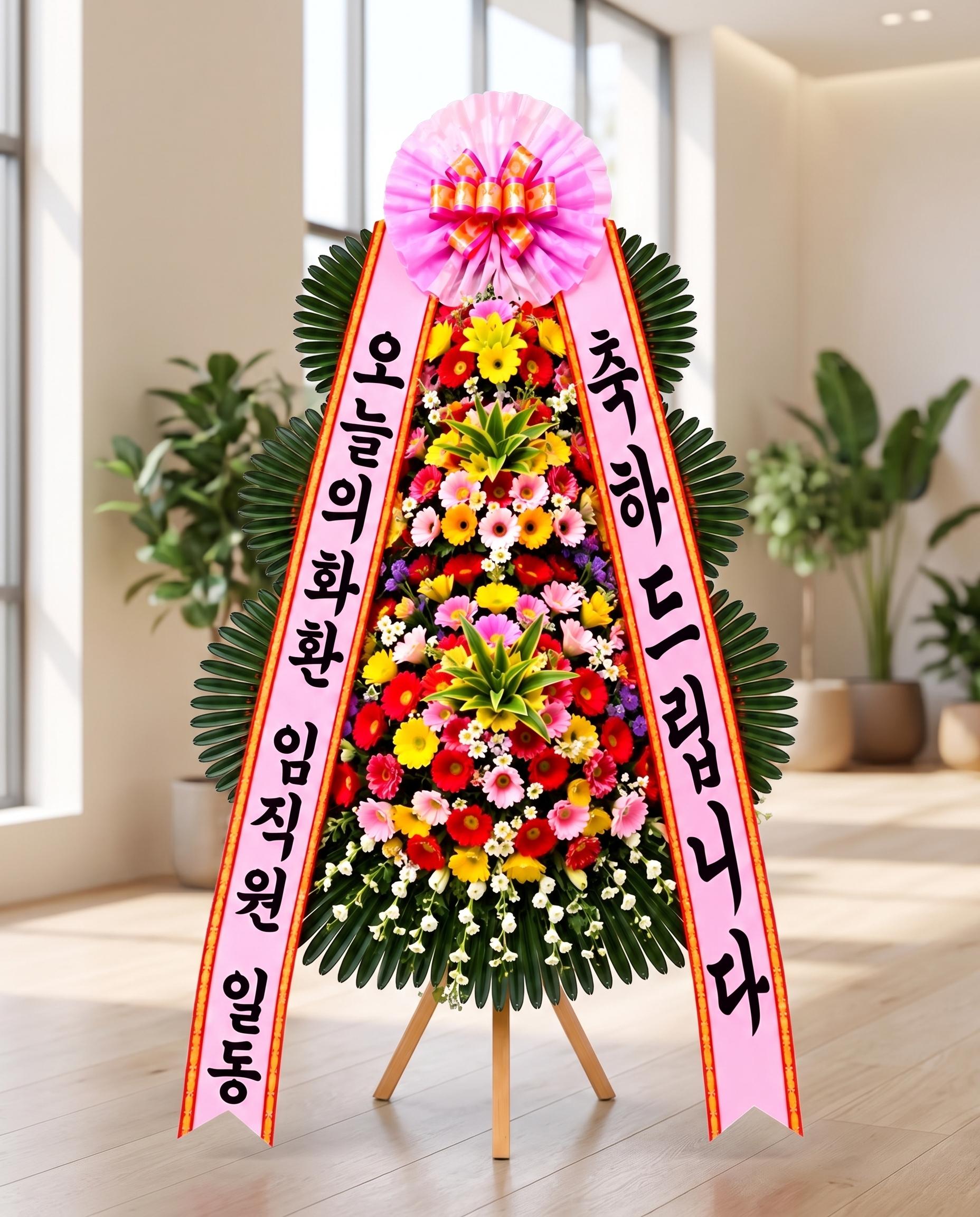 축하 3단화환 고급 상세 이미지 3