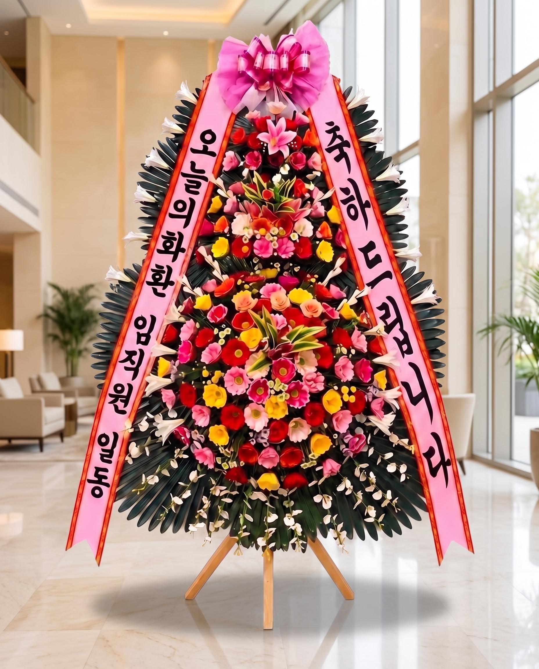 축하 3단화환 최고급 상세 이미지 3