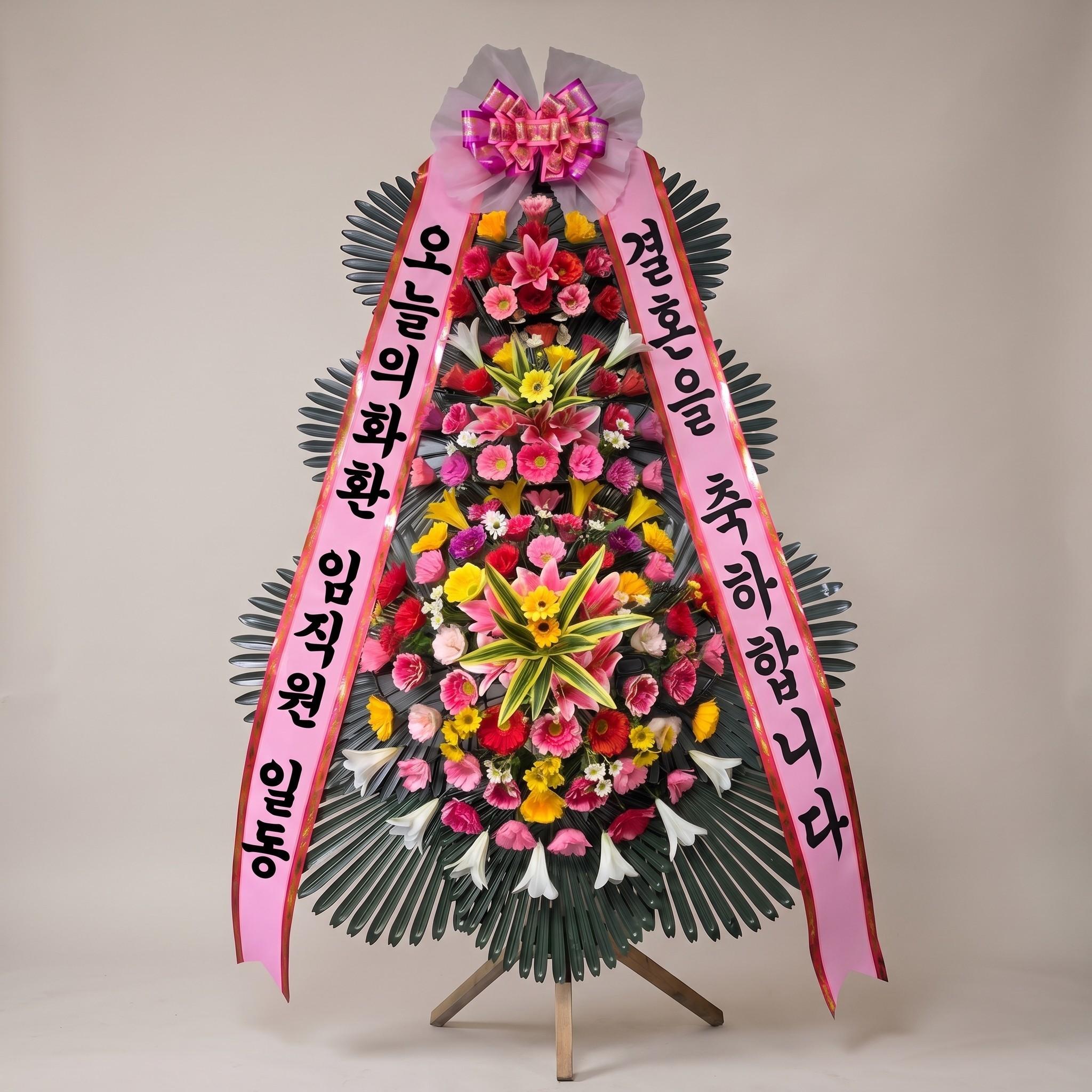 축하 3단화환 실속 상세 이미지 1